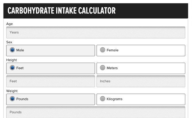 Carb Intake Calculator